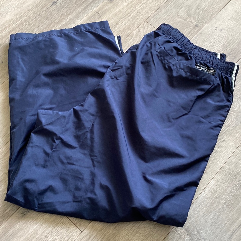 OLD NAVY blue track splash wind rain pant lined XXL